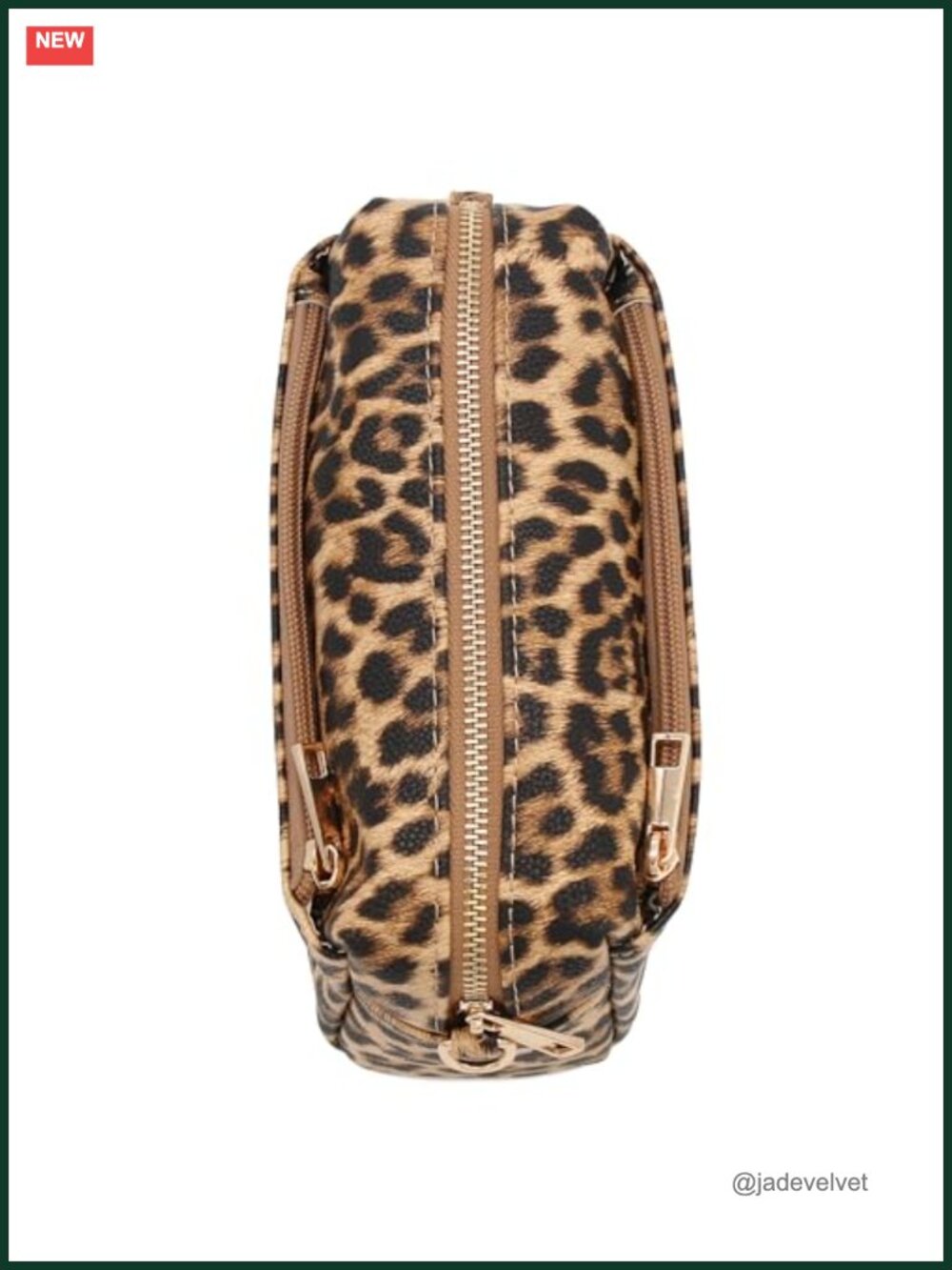 Animal Print Faux Leather Triple Zip Small Crossbody Bag - Picture 4 of 6
